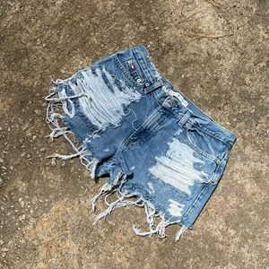 Tommy Hilfiger Distressed Denim Shorts